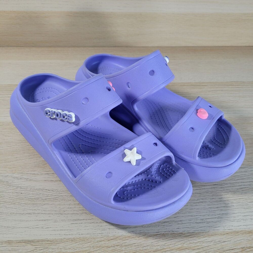 Crocs Crush Platform Slides Womens Size 10 Sandals Lavender 207670 Chunky Sole